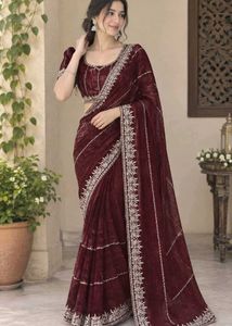 jimmy choo heavy Diamond work saree