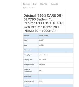 Realme BLP793 Battery