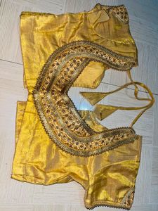 Exquisite Golden Embroidered Blouse