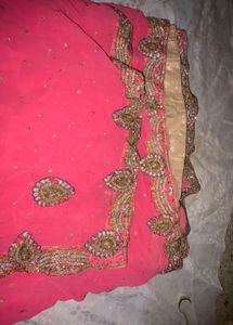 Stunning Pink Embroidered Saree
