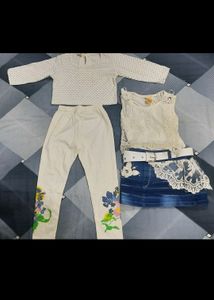 3 Piece Soft Hoisery New Set For Toddlers Girls