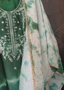 Tie Die Kurti With Dupatta