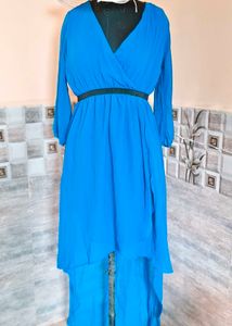 Blue Midi Trendy Dress