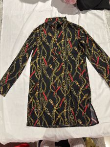 Shein Patterned Shirt dress