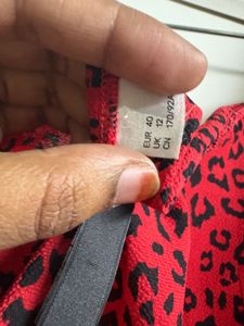 Chic Red Leopard Print Dress