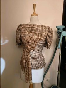 k-drama inspired checked top