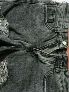 Distressed Denim Shorts