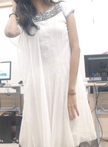 Elegant White Ethnic Gown