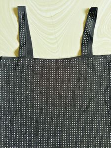 black Rhinestone top, fits S &amp; M both