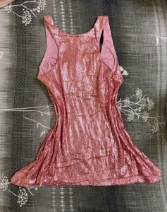 Party pink sequence top