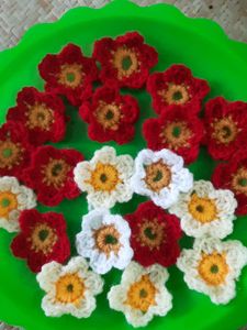 Handmade Crochet Flower Appliques