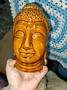 Handmade Crochet Doily with Buddha Head Decor