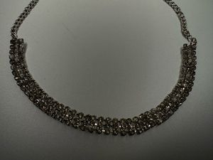 Sparkling Rhinestone Necklace &amp; Hoop Earrings Set
