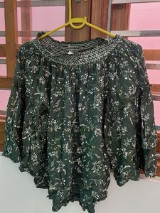 Floral Smocked Off-Shoulder Top