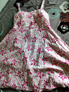 Charming Pink Floral Summer Dress