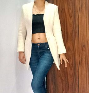 Off White Slim Fit Blazer