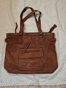 Brown Leather Tote Bag
