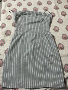 Striped Strapless Bodycon Dress