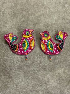 Handmade Beaded Bird earrings
