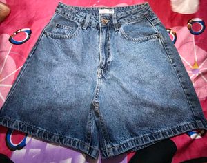 Classic Blue Denim Shorts