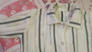 Button- Down collard crop shirt