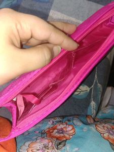 Hot Pink Quilted Pouch