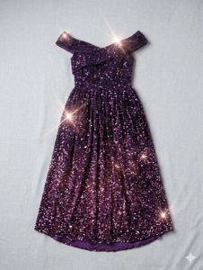 Sparkling Purple Sequin Gown