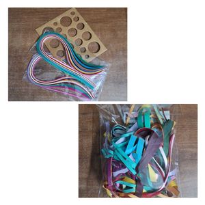 🎨 | Quilling Paper Strips & Circle Template