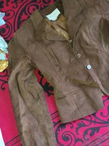 34.Brown Suede Blazer