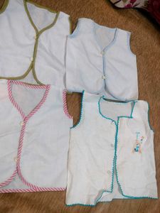 Bundle of 6 White Baby Tops