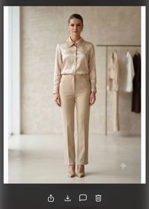 Elegant Satin Shirt & Trouser Set