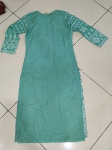 Flowy Green Printed Palazzo Kurta and Pants