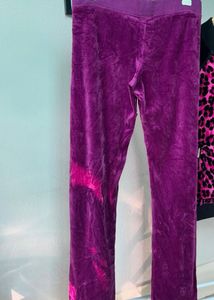 Juicy Couture Flare Track Pants With Gray Logo