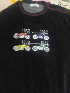 Men's Black Graphic Motorcycle Sweatshirt