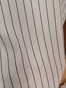 White Kurta with Pinstripe Pattern