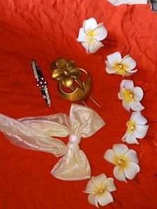 Floral Hair Pins & Brooch Set