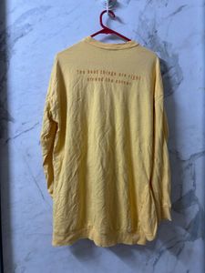 Yellow Graphic Long Sleeve Top