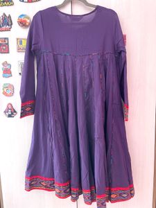 Biba Boho Embroidered Purple Kurti