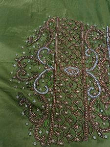 One Day Sale Maggam Work 1 Mtr Blouse Cloth
