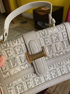 Stylish Grey Monogram Handbag