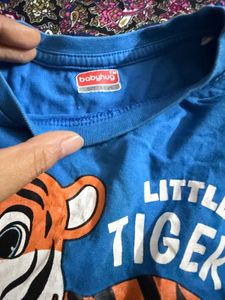 Cute Blue Tiger Print Pajama Set