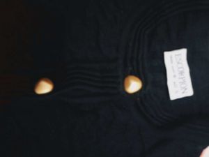 Vintage Textured Black Cardigan