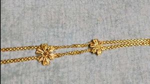 Gold Plated Flower Mangtika/chokar for girls