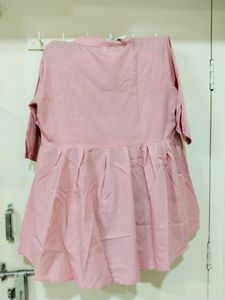 Peach Colour Top With Embroidery Design