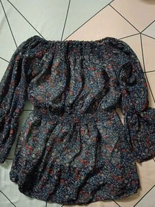 Floral Print Sheer Blouse