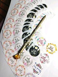 💐50 Pcs Floral Design Thank You Sticker