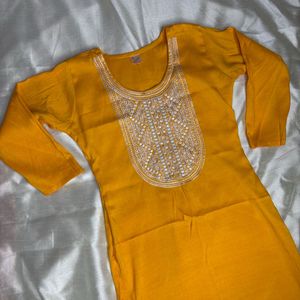 Sunny Yellow Embroidered Kurta