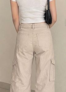 Cream Cargo Pants