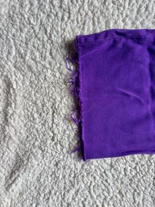 Vibrant Purple Cropped Jeans