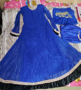 Elegant Royal Blue Anarkali Suit